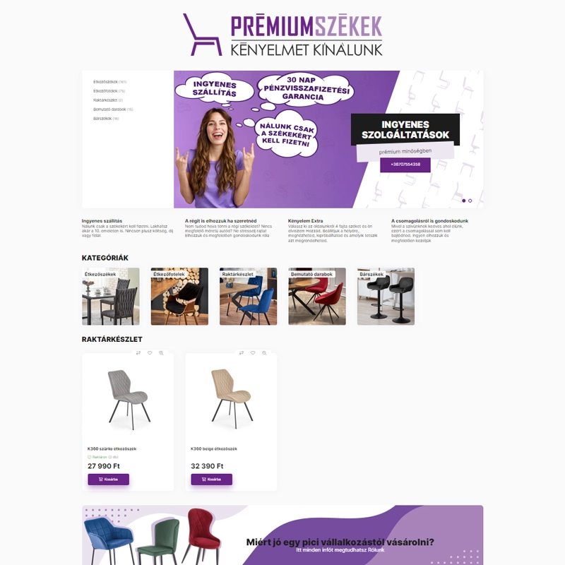 UNAS webshop | premiumszekek