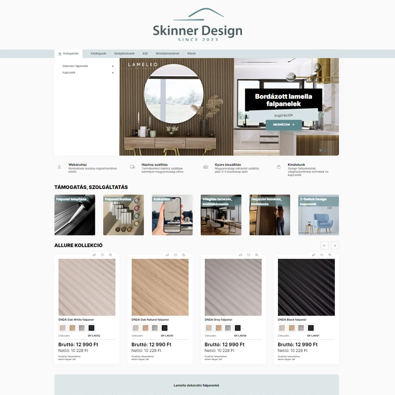 UNAS webshop | skinnerdesign